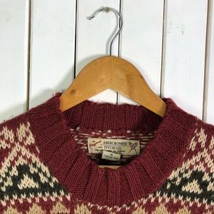Vintage A&F fair isle sweater